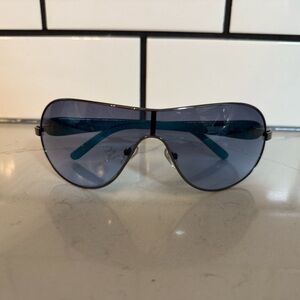 Guess Women's Unilens Sunglasses - Shiny Gunmetal-Turquoise